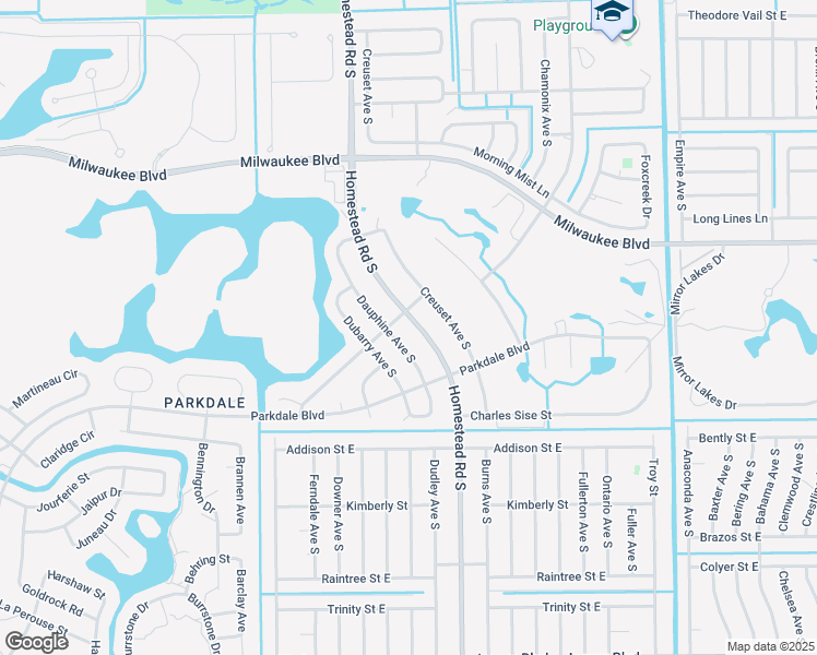 map of restaurants, bars, coffee shops, grocery stores, and more near 676 Homestead Road South in Lehigh Acres