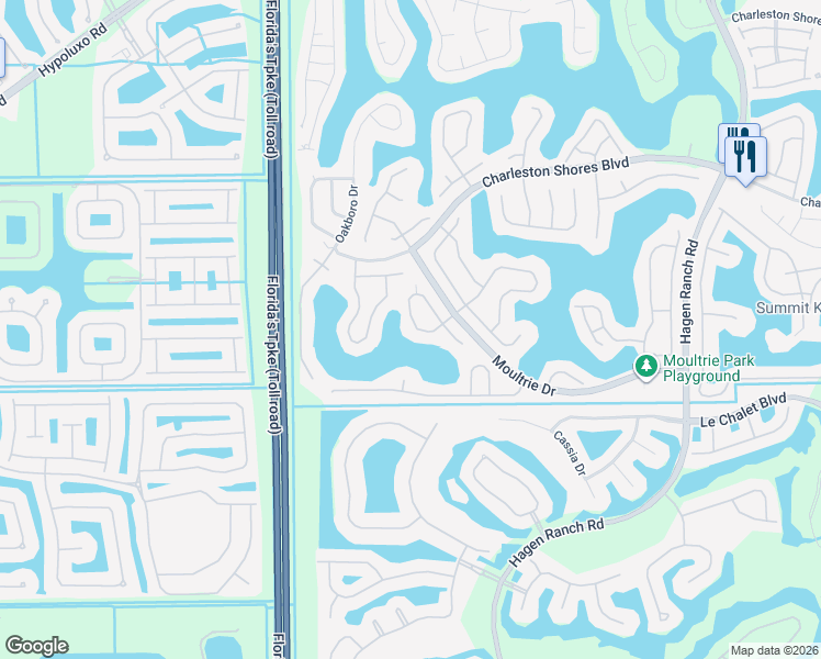 map of restaurants, bars, coffee shops, grocery stores, and more near 7794 Hoffy Circle in Lake Worth