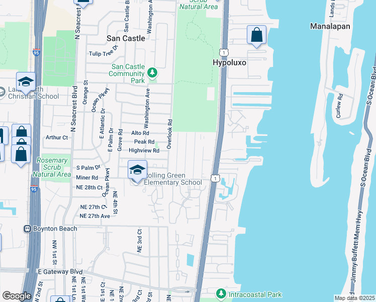 map of restaurants, bars, coffee shops, grocery stores, and more near 7893 Loomis Street in Lake Worth