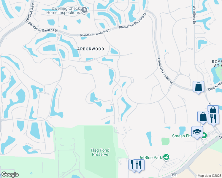 map of restaurants, bars, coffee shops, grocery stores, and more near 12600 Chrasfield Chase in Fort Myers