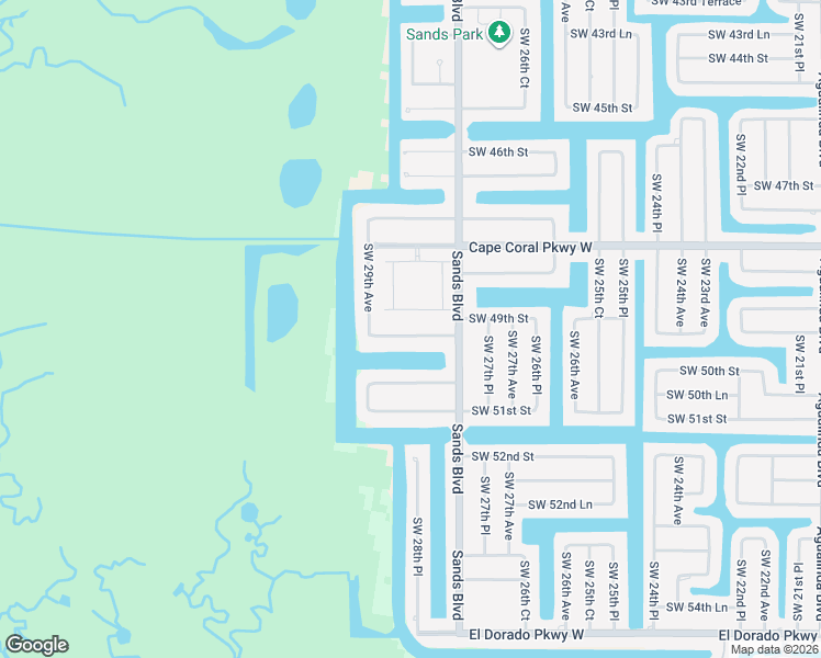 map of restaurants, bars, coffee shops, grocery stores, and more near 2959 Sunset Pointe Circle in Cape Coral