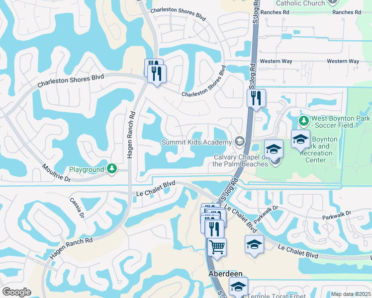 map of restaurants, bars, coffee shops, grocery stores, and more near 7771 Northtree Club Drive in Lake Worth