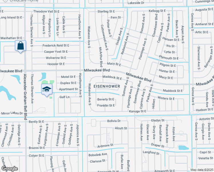 map of restaurants, bars, coffee shops, grocery stores, and more near in Lehigh Acres