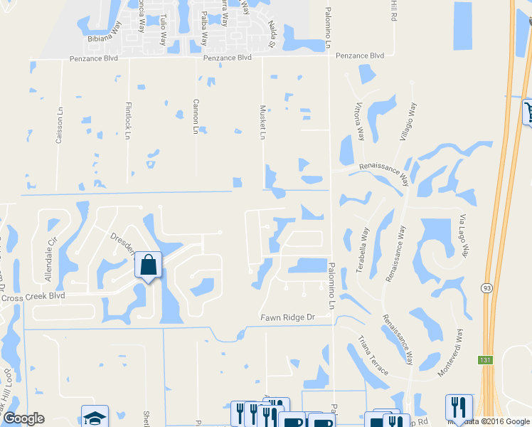 map of restaurants, bars, coffee shops, grocery stores, and more near 12729 Aston Oaks Drive in Fort Myers