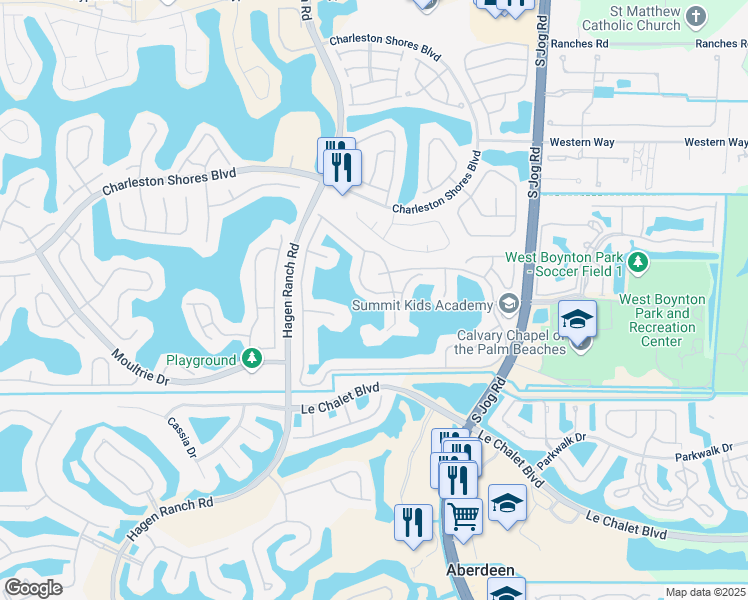 map of restaurants, bars, coffee shops, grocery stores, and more near 7735 Northtree Way in Lake Worth