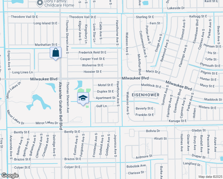 map of restaurants, bars, coffee shops, grocery stores, and more near 878 Duplex Street East in Lehigh Acres