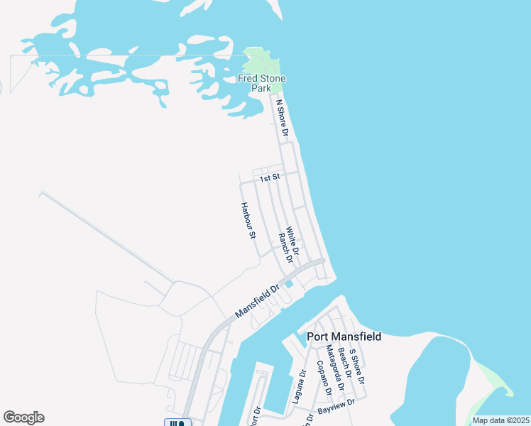 map of restaurants, bars, coffee shops, grocery stores, and more near 433 Ranch Drive in Port Mansfield