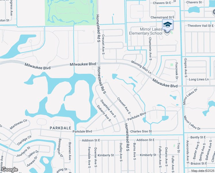map of restaurants, bars, coffee shops, grocery stores, and more near 624 Creuset Avenue South in Lehigh Acres