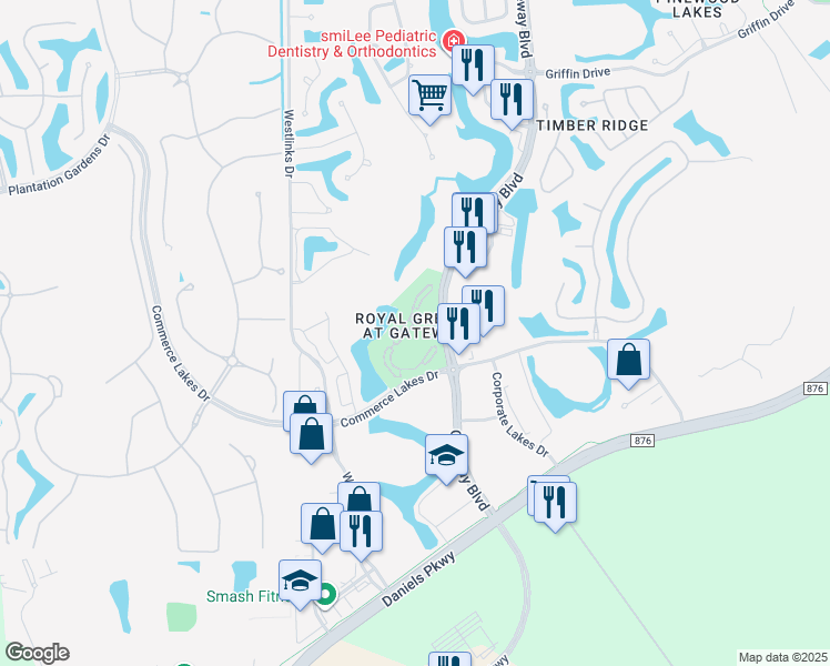 map of restaurants, bars, coffee shops, grocery stores, and more near 11571 Villa Grand in Fort Myers