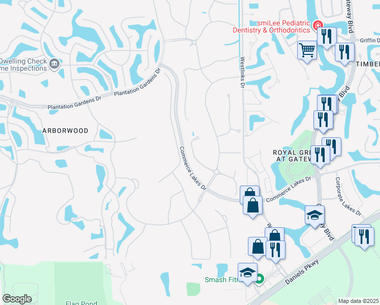 map of restaurants, bars, coffee shops, grocery stores, and more near 12035 Hawthorn Lake Drive in Fort Myers