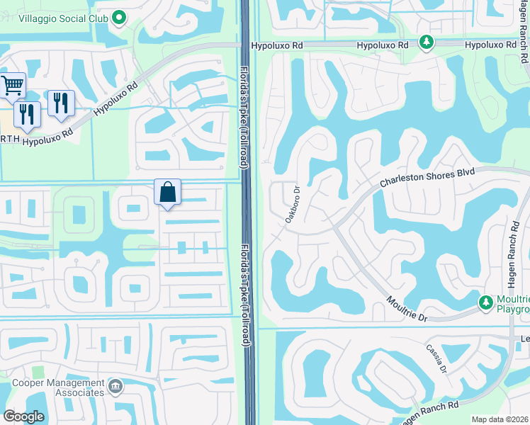 map of restaurants, bars, coffee shops, grocery stores, and more near 7681 Brunson Circle in Lake Worth