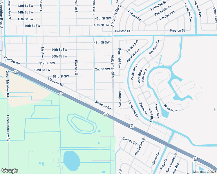 map of restaurants, bars, coffee shops, grocery stores, and more near 2509 54th Street Southwest in Lehigh Acres