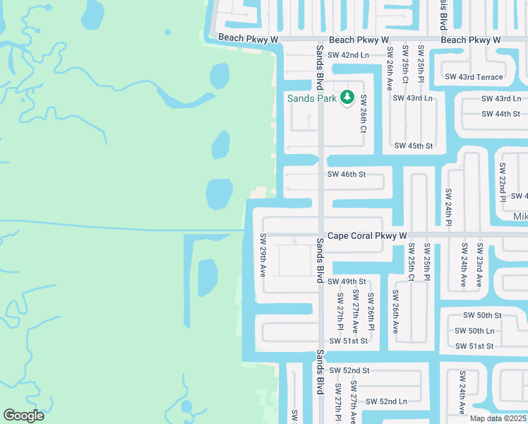 map of restaurants, bars, coffee shops, grocery stores, and more near 2853 Southwest 47th Terrace in Cape Coral