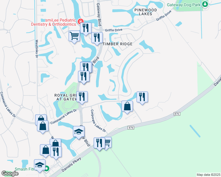 map of restaurants, bars, coffee shops, grocery stores, and more near 12869 Pastures Way in Fort Myers