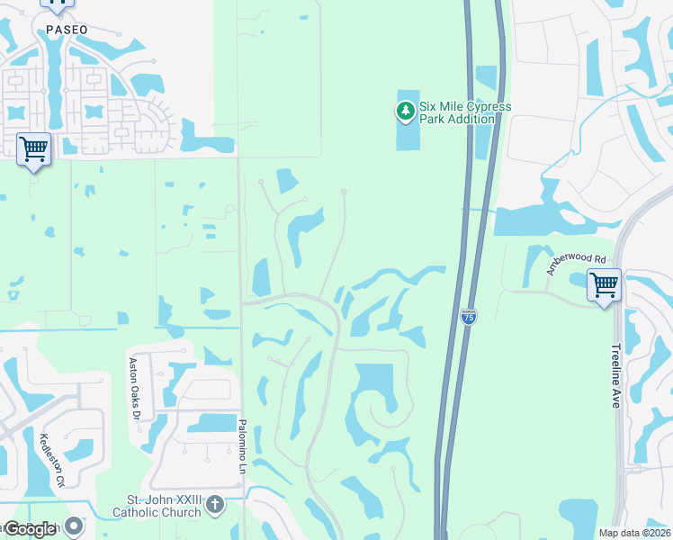 map of restaurants, bars, coffee shops, grocery stores, and more near 12571 Villagio Way in Fort Myers