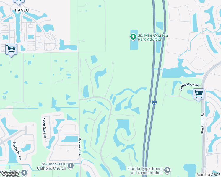 map of restaurants, bars, coffee shops, grocery stores, and more near 12531 Villagio Way in Fort Myers