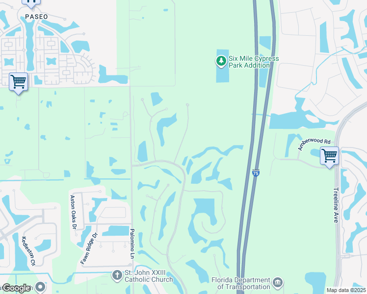 map of restaurants, bars, coffee shops, grocery stores, and more near 12531 Villagio Way in Fort Myers