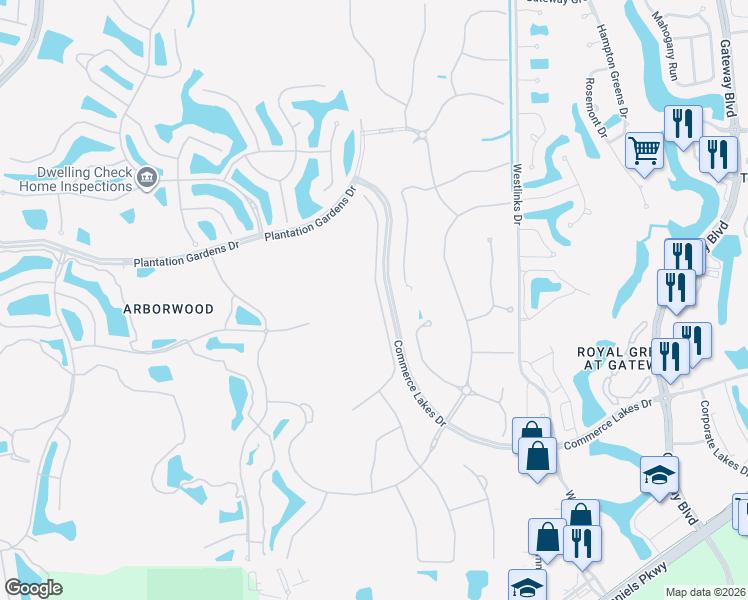 map of restaurants, bars, coffee shops, grocery stores, and more near 12192 Sussex Street in Fort Myers