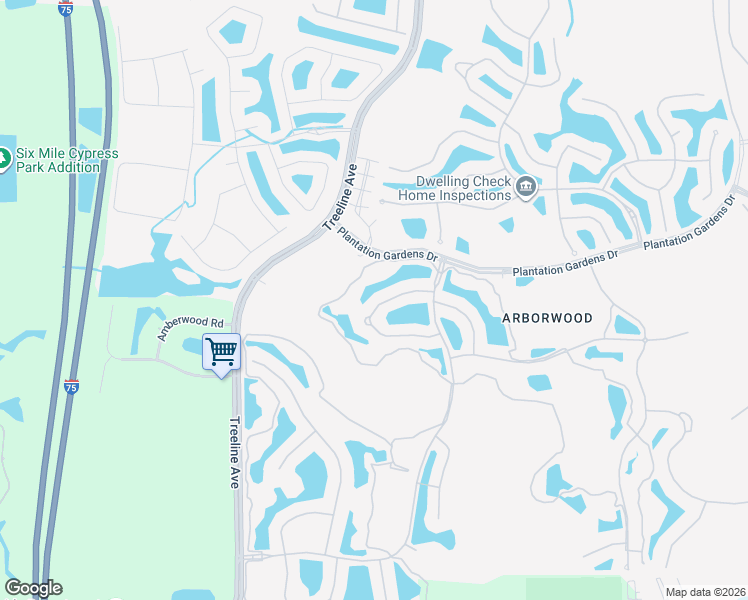 map of restaurants, bars, coffee shops, grocery stores, and more near 10391 Glastonbury Circle in Fort Myers