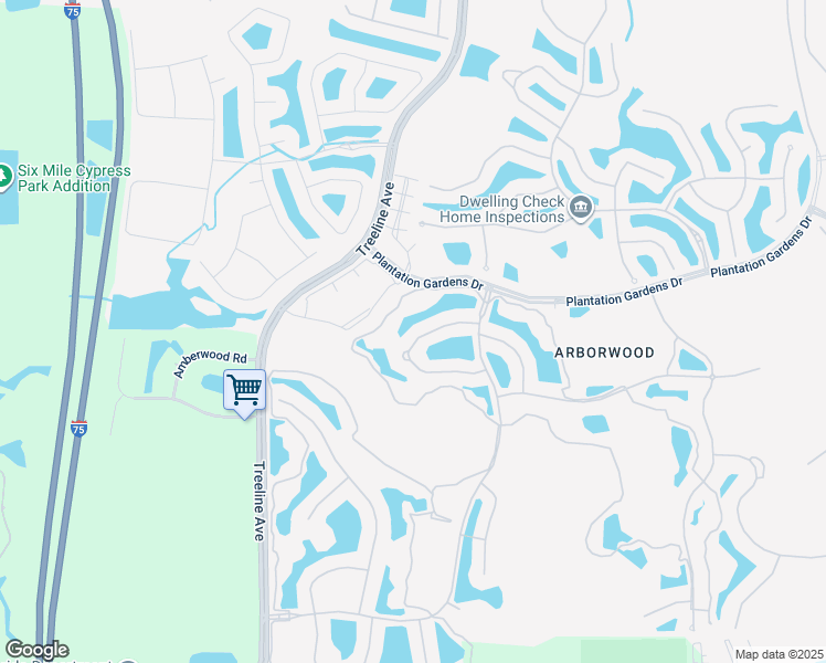 map of restaurants, bars, coffee shops, grocery stores, and more near 10391 Glastonbury Circle in Fort Myers