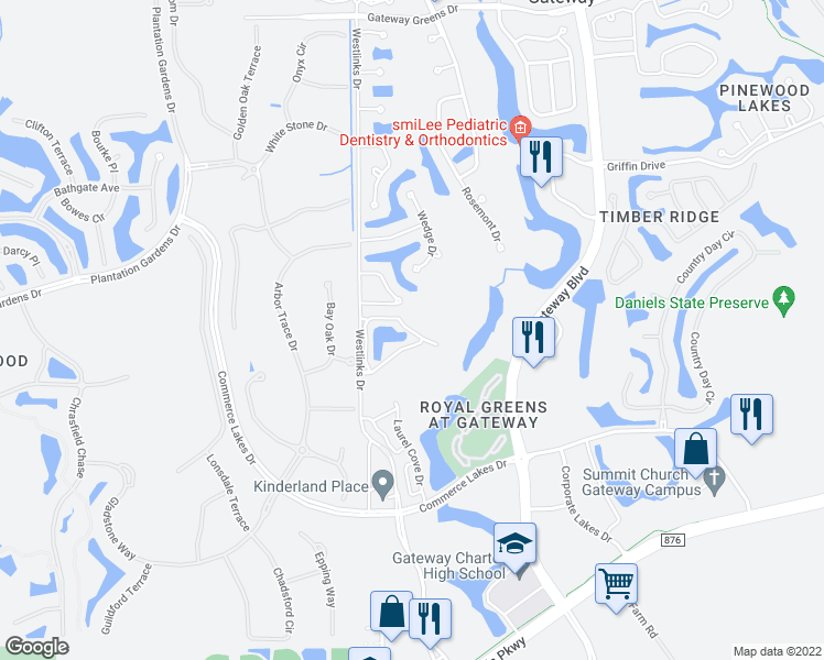 map of restaurants, bars, coffee shops, grocery stores, and more near 12186 Summer Chase Circle in Fort Myers