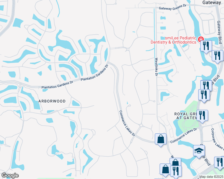map of restaurants, bars, coffee shops, grocery stores, and more near 12162 Sussex Street in Fort Myers