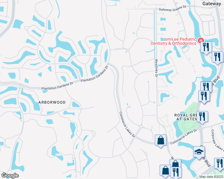 map of restaurants, bars, coffee shops, grocery stores, and more near 12162 Sussex Street in Fort Myers