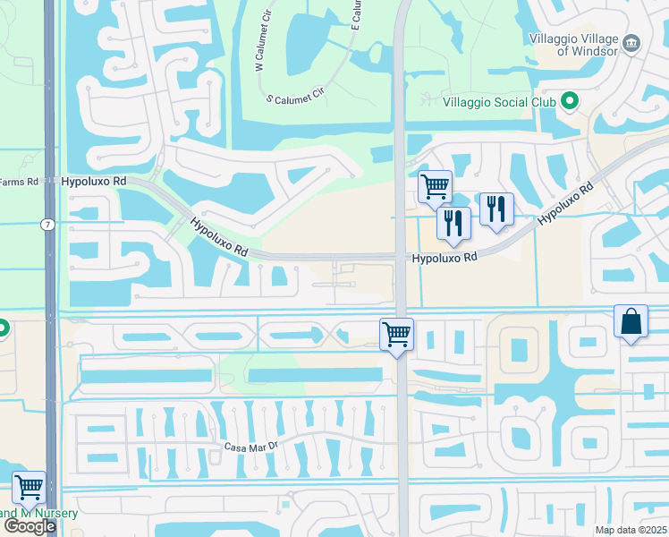 map of restaurants, bars, coffee shops, grocery stores, and more near 9130 Hypoluxo Road in Palm Beach County