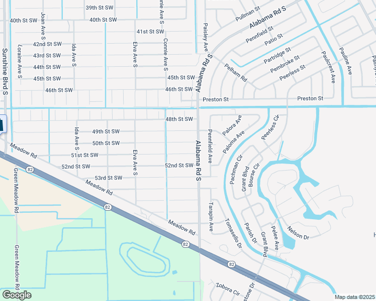 map of restaurants, bars, coffee shops, grocery stores, and more near 2504 51st Street Southwest in Lehigh Acres
