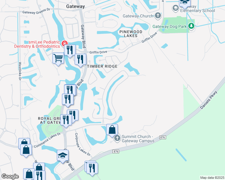 map of restaurants, bars, coffee shops, grocery stores, and more near 12111 Country Day Circle in Fort Myers