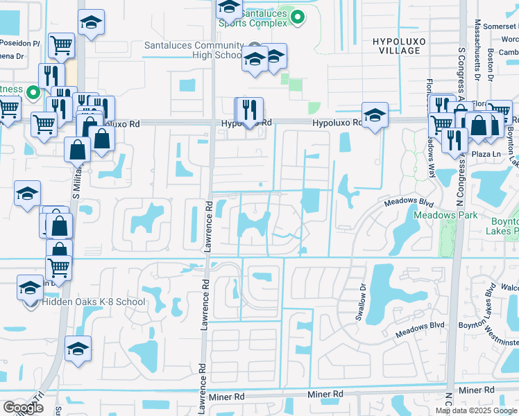 map of restaurants, bars, coffee shops, grocery stores, and more near 7238 Norwich Lane in Boynton Beach