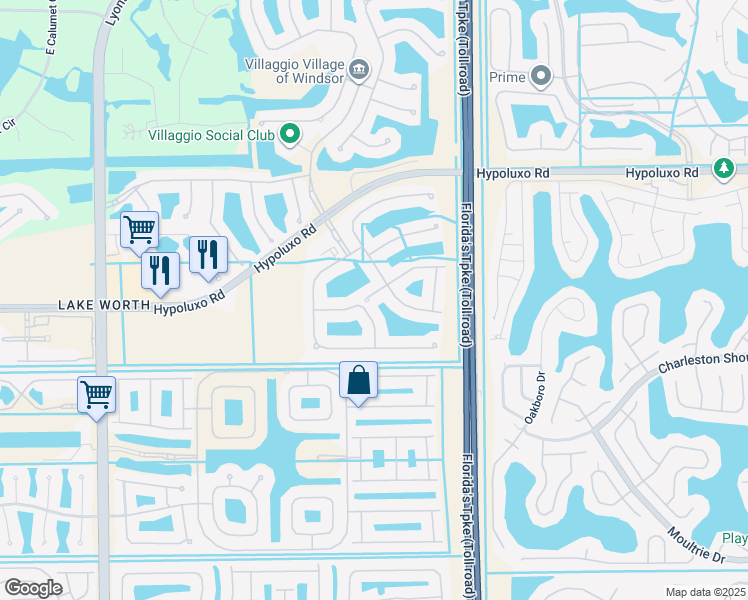 map of restaurants, bars, coffee shops, grocery stores, and more near 8234 Viale Matera in Lake Worth