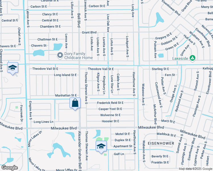 map of restaurants, bars, coffee shops, grocery stores, and more near 522 Lone Star Lane in Lehigh Acres