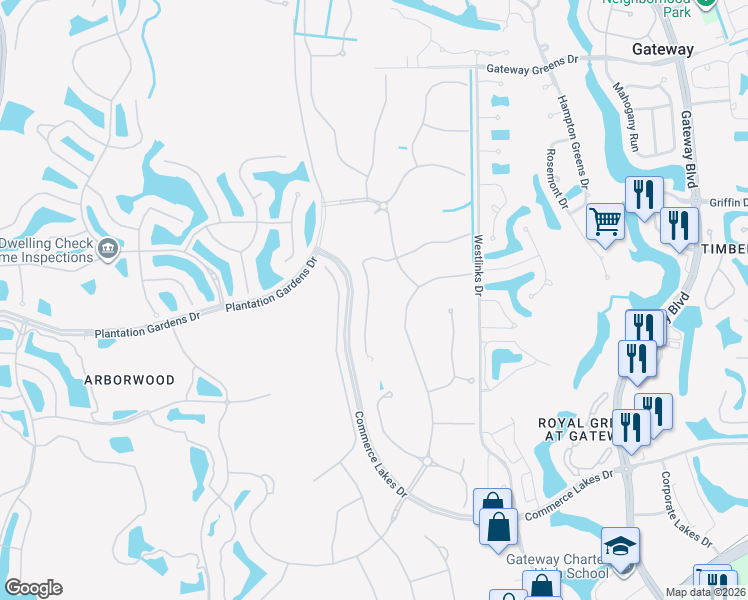 map of restaurants, bars, coffee shops, grocery stores, and more near 11800 Arborwood Preserve Boulevard in Fort Myers