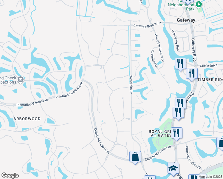 map of restaurants, bars, coffee shops, grocery stores, and more near 11800 Arborwood Preserve Boulevard in Fort Myers