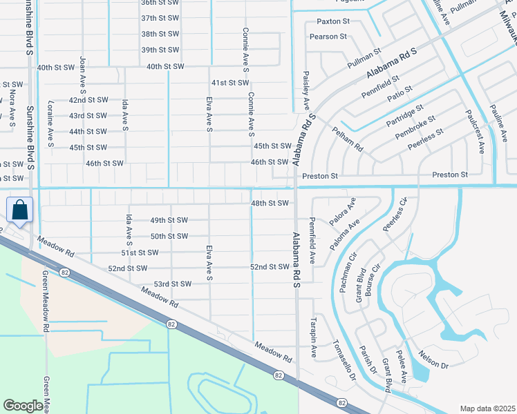 map of restaurants, bars, coffee shops, grocery stores, and more near 2517 48th Street Southwest in Lehigh Acres