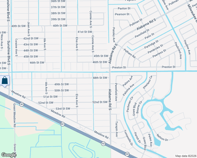 map of restaurants, bars, coffee shops, grocery stores, and more near 2513 48th Street Southwest in Lehigh Acres