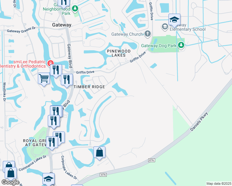 map of restaurants, bars, coffee shops, grocery stores, and more near 12260 Country Day Circle in Fort Myers