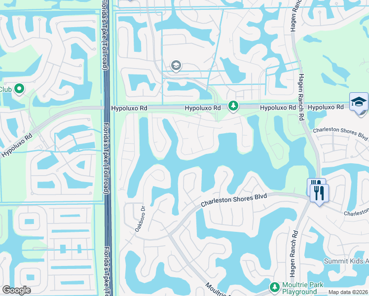 map of restaurants, bars, coffee shops, grocery stores, and more near 7146 Saratoga Waters Way in Lake Worth