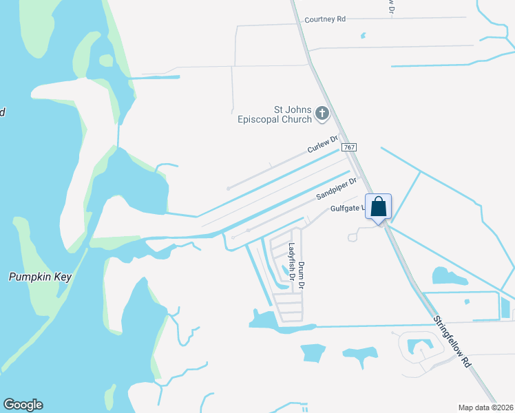 map of restaurants, bars, coffee shops, grocery stores, and more near 5082 Flamingo Drive in Saint James City
