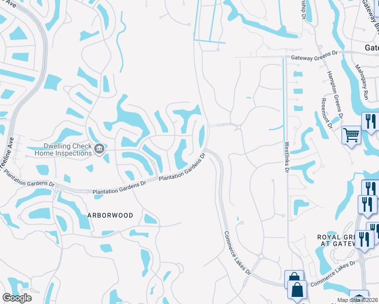map of restaurants, bars, coffee shops, grocery stores, and more near 12056 Westmoreland Way in Fort Myers