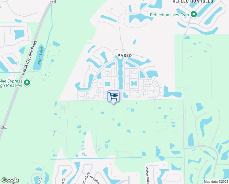 map of restaurants, bars, coffee shops, grocery stores, and more near 11947 Tulio Way in Fort Myers