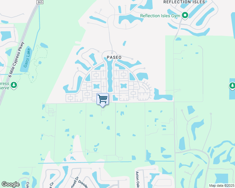 map of restaurants, bars, coffee shops, grocery stores, and more near 11940 Palba Way in Fort Myers