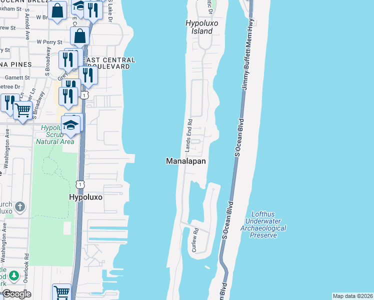 map of restaurants, bars, coffee shops, grocery stores, and more near in Manalapan