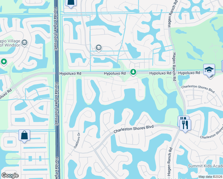 map of restaurants, bars, coffee shops, grocery stores, and more near Catalina Way in Lake Worth