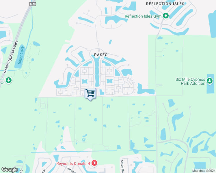 map of restaurants, bars, coffee shops, grocery stores, and more near 11919 Palba Way in Fort Myers
