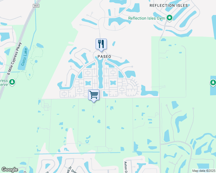 map of restaurants, bars, coffee shops, grocery stores, and more near 11238 Paseo Grande Boulevard in Fort Myers