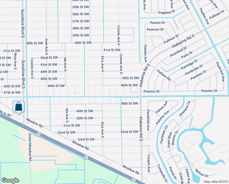 map of restaurants, bars, coffee shops, grocery stores, and more near 4603 Diane Avenue South in Lehigh Acres