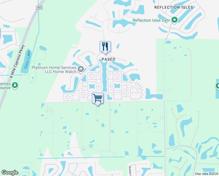 map of restaurants, bars, coffee shops, grocery stores, and more near 11238 Paseo Grande Boulevard in Fort Myers