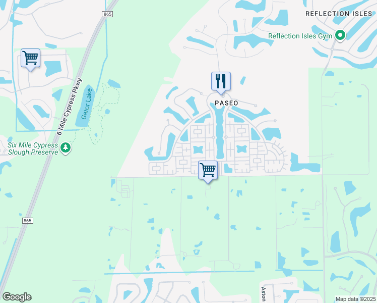 map of restaurants, bars, coffee shops, grocery stores, and more near 11866 Adoncia Way in Fort Myers